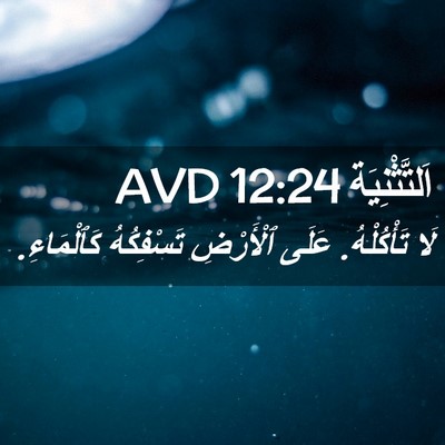 Picture 02 - اَلتَّثْنِيَة 12:24 AVD - لَا تَأْكُلْهُ. عَلَى - Bible Verse Picture