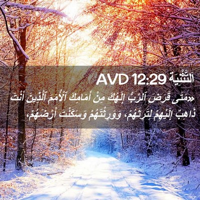 Picture 02 - اَلتَّثْنِيَة 12:29 AVD - «مَتَى قَرَضَ ٱلرَّبُّ - Bible Verse Picture