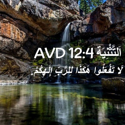 Picture 02 - اَلتَّثْنِيَة 12:4 AVD - لَا تَفْعَلُوا هَكَذَا - Bible Verse Picture