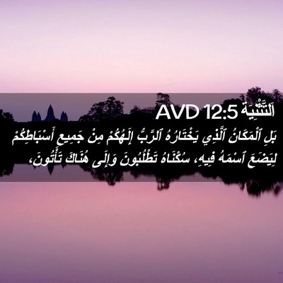 Picture 02 - اَلتَّثْنِيَة 12:5 AVD - بَلِ ٱلْمَكَانُ ٱلَّذِي - Bible Verse Picture