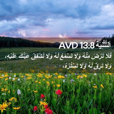 Picture 02 - اَلتَّثْنِيَة 13:8 AVD - فَلَا تَرْضَ مِنْهُ وَلَا - Bible Verse Picture