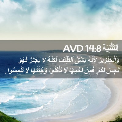 Picture 02 - اَلتَّثْنِيَة 14:8 AVD - وَٱلْخِنْزِيرُ لِأَنَّهُ - Bible Verse Picture