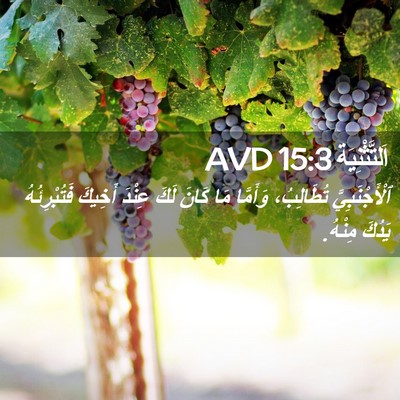 Picture 02 - اَلتَّثْنِيَة 15:3 AVD - ٱلْأَجْنَبِيَّ تُطَالِبُ، - Bible Verse Picture