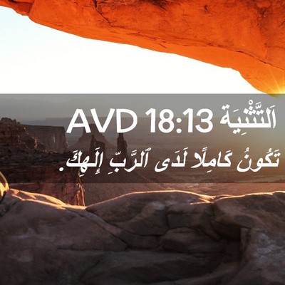 Picture 02 - اَلتَّثْنِيَة 18:13 AVD - تَكُونُ كَامِلًا لَدَى - Bible Verse Picture
