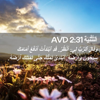 Picture 02 - اَلتَّثْنِيَة 2:31 AVD - وَقَالَ ٱلرَّبُّ لِي: - Bible Verse Picture