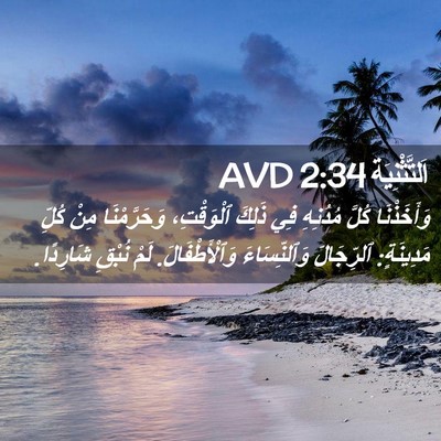 Picture 02 - اَلتَّثْنِيَة 2:34 AVD - وَأَخَذْنَا كُلَّ - Bible Verse Picture