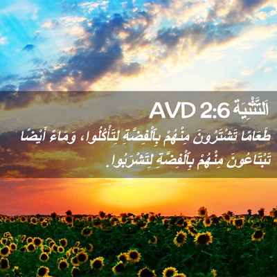 Picture 02 - اَلتَّثْنِيَة 2:6 AVD - طَعَامًا تَشْتَرُونَ - Bible Verse Picture