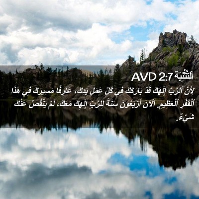 Picture 02 - اَلتَّثْنِيَة 2:7 AVD - لِأَنَّ ٱلرَّبَّ إِلَهَكَ - Bible Verse Picture