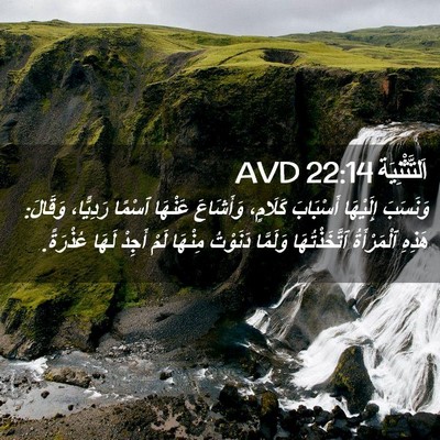Picture 02 - اَلتَّثْنِيَة 22:14 AVD - وَنَسَبَ إِلَيْهَا - Bible Verse Picture