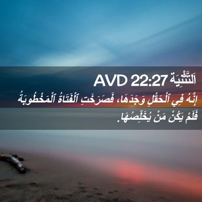 Picture 02 - اَلتَّثْنِيَة 22:27 AVD - إِنَّهُ فِي ٱلْحَقْلِ - Bible Verse Picture