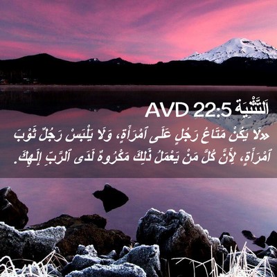 Picture 02 - اَلتَّثْنِيَة 22:5 AVD - «لَا يَكُنْ مَتَاعُ رَجُلٍ - Bible Verse Picture