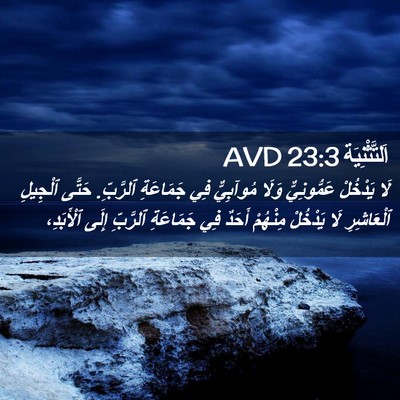 Picture 02 - اَلتَّثْنِيَة 23:3 AVD - لَا يَدْخُلْ عَمُّونِيٌّ - Bible Verse Picture