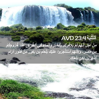 Picture 02 - اَلتَّثْنِيَة 23:4 AVD - مِنْ أَجْلِ أَنَّهُمْ لَمْ - Bible Verse Picture