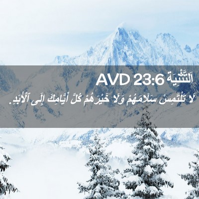 Picture 02 - اَلتَّثْنِيَة 23:6 AVD - لَا تَلْتَمِسْ - Bible Verse Picture