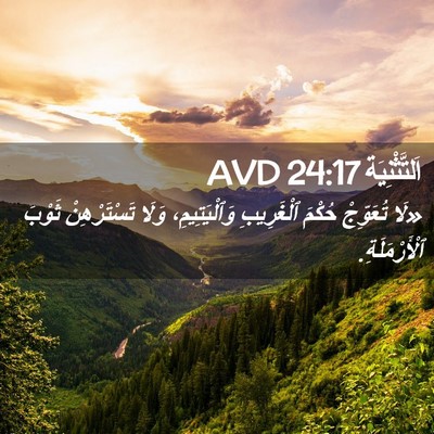 Picture 02 - اَلتَّثْنِيَة 24:17 AVD - «لَا تُعَوِّجْ حُكْمَ - Bible Verse Picture