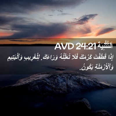 Picture 02 - اَلتَّثْنِيَة 24:21 AVD - إِذَا قَطَفْتَ كَرْمَكَ - Bible Verse Picture