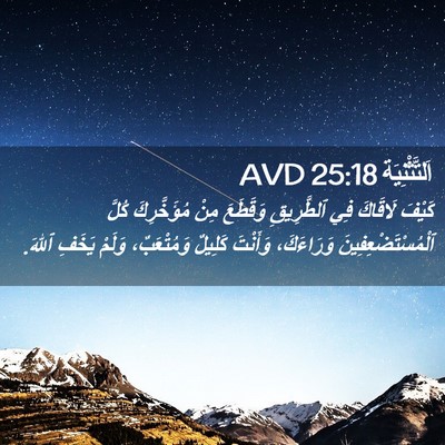 Picture 02 - اَلتَّثْنِيَة 25:18 AVD - كَيْفَ لَاقَاكَ فِي - Bible Verse Picture