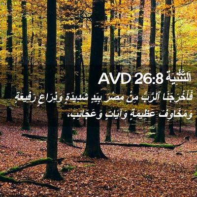 Picture 02 - اَلتَّثْنِيَة 26:8 AVD - فَأَخْرَجَنَا ٱلرَّبُّ - Bible Verse Picture
