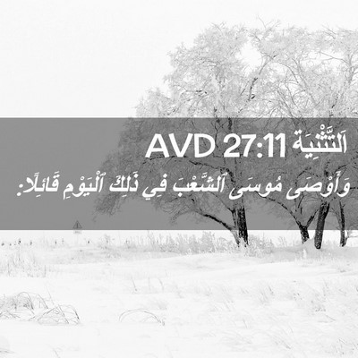 Picture 02 - اَلتَّثْنِيَة 27:11 AVD - وَأَوْصَى مُوسَى - Bible Verse Picture
