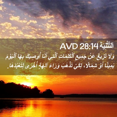 Picture 02 - اَلتَّثْنِيَة 28:14 AVD - وَلَا تَزِيغَ عَنْ جَمِيعِ - Bible Verse Picture