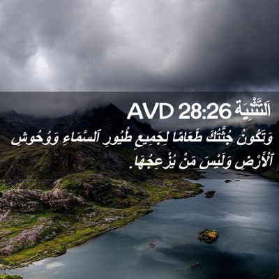Picture 02 - اَلتَّثْنِيَة 28:26 AVD - وَتَكُونُ جُثَّتُكَ - Bible Verse Picture