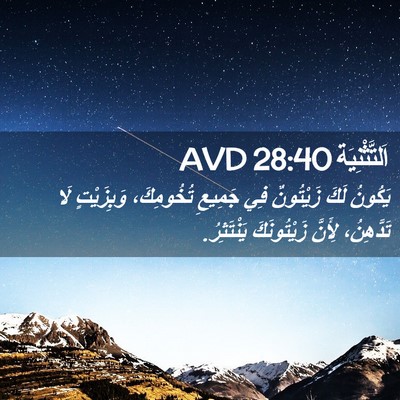 Picture 02 - اَلتَّثْنِيَة 28:40 AVD - يَكُونُ لَكَ زَيْتُونٌ فِي - Bible Verse Picture