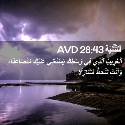 Picture 02 - اَلتَّثْنِيَة 28:43 AVD - اَلْغَرِيبُ ٱلَّذِي فِي - Bible Verse Picture