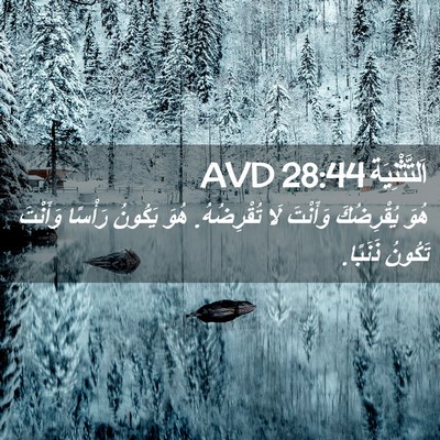 Picture 02 - اَلتَّثْنِيَة 28:44 AVD - هُوَ يُقْرِضُكَ وَأَنْتَ - Bible Verse Picture