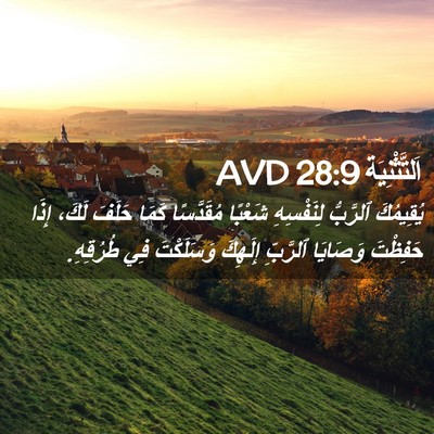 Picture 02 - اَلتَّثْنِيَة 28:9 AVD - يُقِيمُكَ ٱلرَّبُّ - Bible Verse Picture