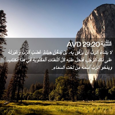 Picture 02 - اَلتَّثْنِيَة 29:20 AVD - لَا يَشَاءُ ٱلرَّبُّ أَنْ - Bible Verse Picture