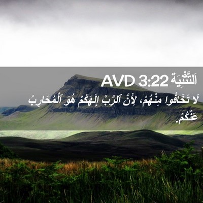 Picture 02 - اَلتَّثْنِيَة 3:22 AVD - لَا تَخَافُوا مِنْهُمْ، - Bible Verse Picture
