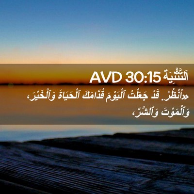 Picture 02 - اَلتَّثْنِيَة 30:15 AVD - «اُنْظُرْ. قَدْ جَعَلْتُ - Bible Verse Picture