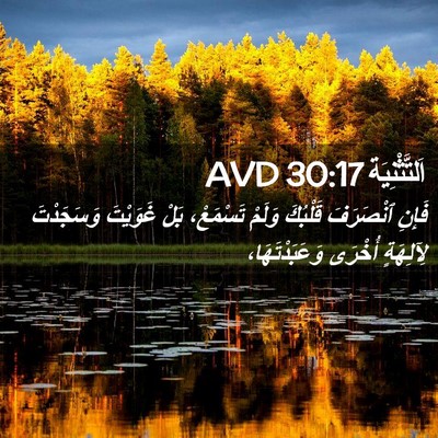 Picture 02 - اَلتَّثْنِيَة 30:17 AVD - فَإِنِ ٱنْصَرَفَ قَلْبُكَ - Bible Verse Picture