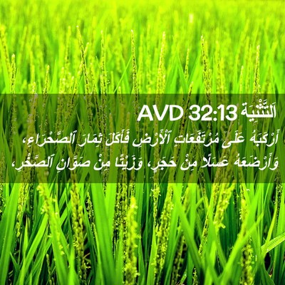 Picture 02 - اَلتَّثْنِيَة 32:13 AVD - أَرْكَبَهُ عَلَى - Bible Verse Picture
