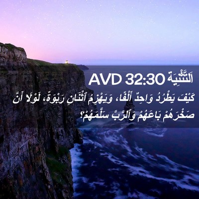 Picture 02 - اَلتَّثْنِيَة 32:30 AVD - كَيْفَ يَطْرُدُ وَاحِدٌ - Bible Verse Picture