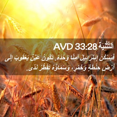 Picture 02 - اَلتَّثْنِيَة 33:28 AVD - فَيَسْكُنَ إِسْرَائِيلُ - Bible Verse Picture