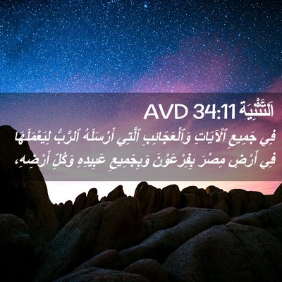 Picture 02 - اَلتَّثْنِيَة 34:11 AVD - فِي جَمِيعِ ٱلْآيَاتِ - Bible Verse Picture