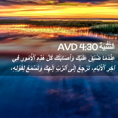 Picture 02 - اَلتَّثْنِيَة 4:30 AVD - عِنْدَمَا ضُيِّقَ - Bible Verse Picture