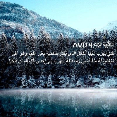 Picture 02 - اَلتَّثْنِيَة 4:42 AVD - لِكَيْ يَهْرُبَ إِلَيْهَا - Bible Verse Picture