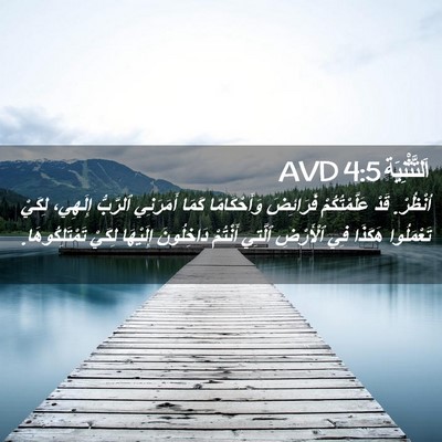 Picture 02 - اَلتَّثْنِيَة 4:5 AVD - اُنْظُرْ. قَدْ - Bible Verse Picture