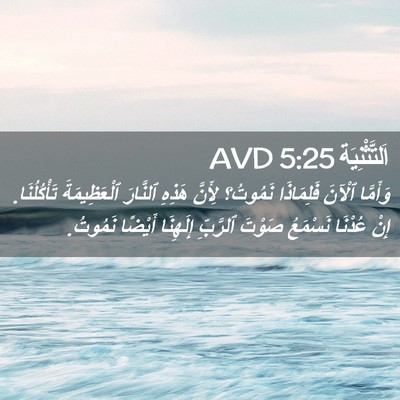 Picture 02 - اَلتَّثْنِيَة 5:25 AVD - وَأَمَّا ٱلْآنَ - Bible Verse Picture
