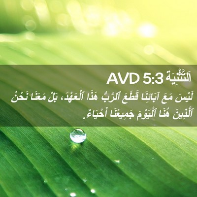 Picture 02 - اَلتَّثْنِيَة 5:3 AVD - لَيْسَ مَعَ آبَائِنَا - Bible Verse Picture