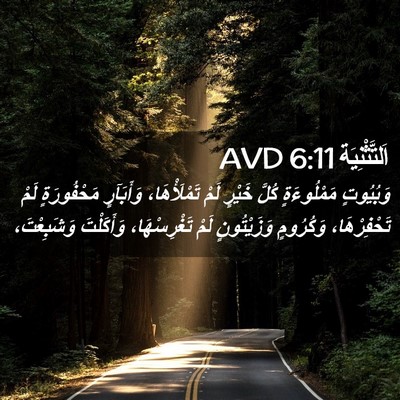 Picture 02 - اَلتَّثْنِيَة 6:11 AVD - وَبُيُوتٍ مَمْلُوءَةٍ - Bible Verse Picture