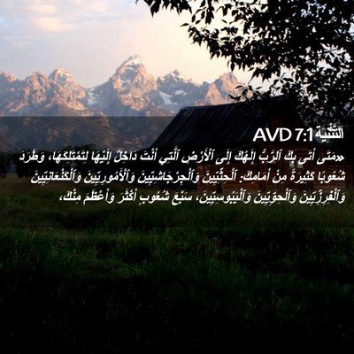 Picture 02 - اَلتَّثْنِيَة 7:1 AVD - «مَتَى أَتَى بِكَ ٱلرَّبُّ - Bible Verse Picture