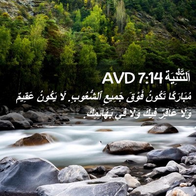 Picture 02 - اَلتَّثْنِيَة 7:14 AVD - مُبَارَكًا تَكُونُ فَوْقَ - Bible Verse Picture