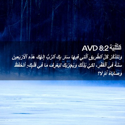 Picture 02 - اَلتَّثْنِيَة 8:2 AVD - وَتَتَذَكَّرُ كُلَّ - Bible Verse Picture