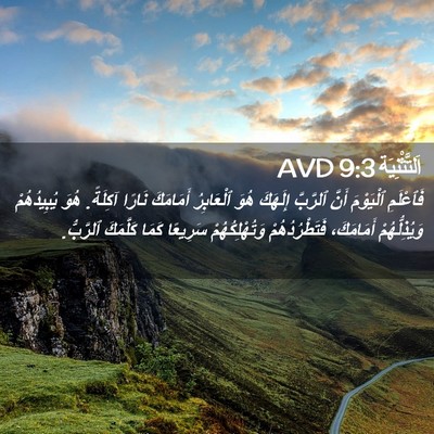 Picture 02 - اَلتَّثْنِيَة 9:3 AVD - فَٱعْلَمِ ٱلْيَوْمَ أَنَّ - Bible Verse Picture