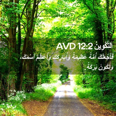 Picture 02 - اَلتَّكْوِينُ 12:2 AVD - فَأَجْعَلَكَ أُمَّةً - Bible Verse Picture