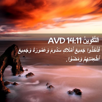 Picture 02 - اَلتَّكْوِينُ 14:11 AVD - فَأَخَذُوا جَمِيعَ - Bible Verse Picture