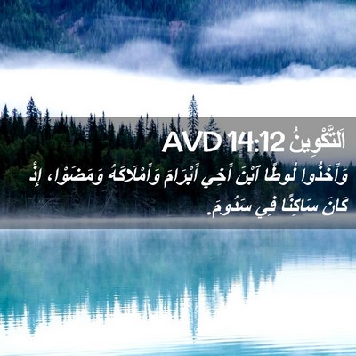 Picture 02 - اَلتَّكْوِينُ 14:12 AVD - وَأَخَذُوا لُوطًا ٱبْنَ - Bible Verse Picture